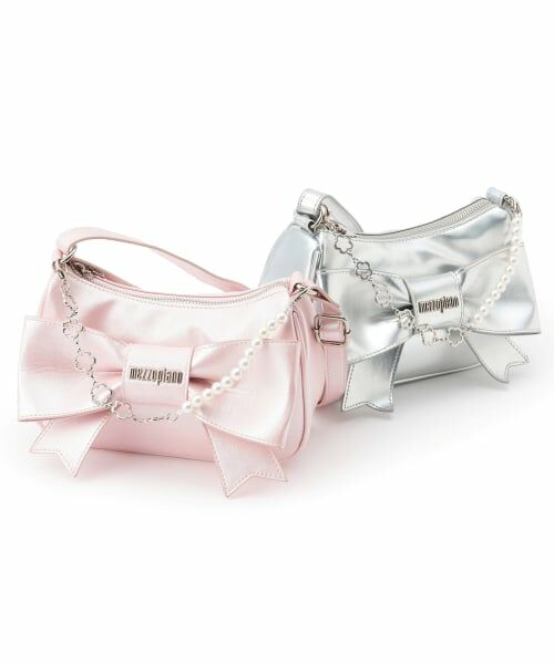 mezzo piano / メゾピアノ ショルダーバッグ | チェーン飾り付　リボンショルダーバッグ | 詳細6