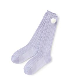 mezzo piano / メゾピアノ ソックス | ボン天つき　ケーブルハイソックス