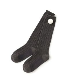 mezzo piano / メゾピアノ ソックス | ボン天つき　ケーブルハイソックス