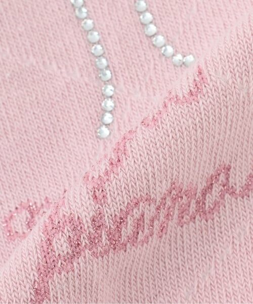 mezzo piano / メゾピアノ ソックス | ラインストーンつき　ダイヤ柄ハイソックス | 詳細3