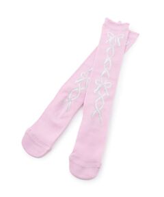 mezzo piano / メゾピアノ ソックス | バレリーナ風編み上げ柄ハイソックス