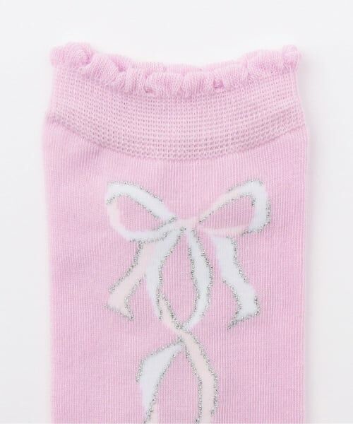 mezzo piano / メゾピアノ ソックス | バレリーナ風編み上げ柄ハイソックス | 詳細3