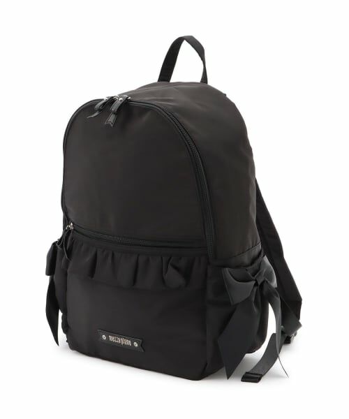 mezzo piano / メゾピアノ リュック・バックパック | 【メゾピアノママ】フリルリボン　マザーズリュック容量約20L（黒）