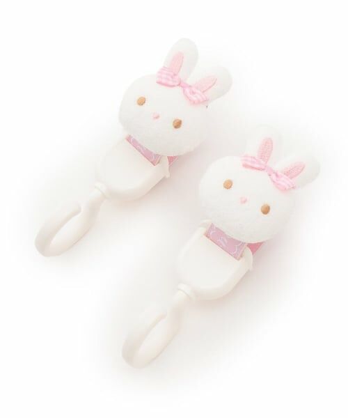 mezzo piano / メゾピアノ ベビー・キッズグッズ | 【メゾピアノママ】ウサギマスコット付ベビーカーフック（ライト ピンク）
