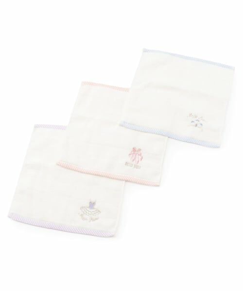 mezzo piano / メゾピアノ タオル | 【BOX付】バレエ　ハンドタオル3枚セット（オフ ホワイト）