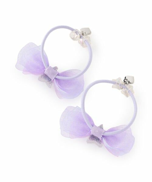 mezzo piano / メゾピアノ ヘアゴム・シュシュ | 星つきリボン　ヘアポニー2個セット | 詳細1