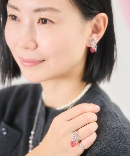 mezzo piano / メゾピアノ リング | 【リキュエム】いちごリボン　リング　(大人サイズ) | 詳細6