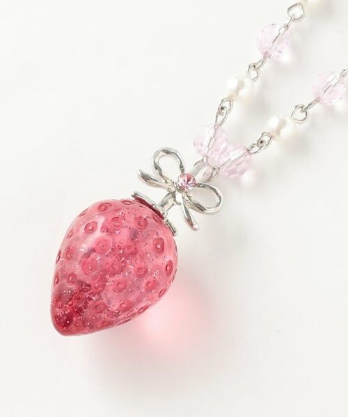 mezzo piano / メゾピアノ ネックレス・ペンダント・チョーカー | 【リキュエム】いちごリボン　ネックレス | 詳細2