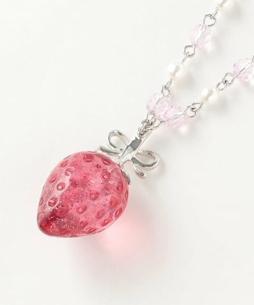 mezzo piano / メゾピアノ ネックレス・ペンダント・チョーカー | 【リキュエム】いちごリボン　ネックレス | 詳細3