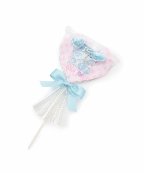mezzo piano / メゾピアノ ヘアピン | キャンディラッピング音符ハートヘアアクセサリーセット【日本製】（ライト ブルー）