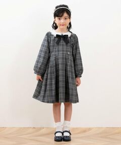 mezzo piano / メゾピアノ ドレス | カットワーク刺しゅう衿　ワンピース