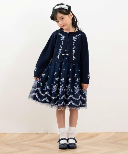 mezzo piano / メゾピアノ ドレス | お花刺しゅうチュールワンピース | 詳細18