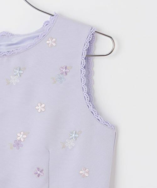 mezzo piano / メゾピアノ ドレス | お花刺しゅうチュールワンピース | 詳細3