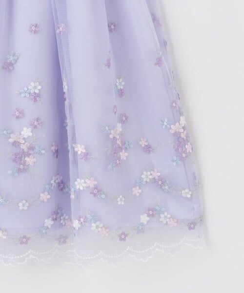 mezzo piano / メゾピアノ ドレス | お花刺しゅうチュールワンピース | 詳細6