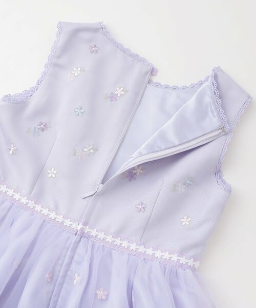 mezzo piano / メゾピアノ ドレス | お花刺しゅうチュールワンピース | 詳細8