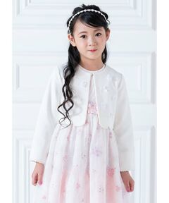 mezzo piano / メゾピアノ テーラードジャケット | 花モチーフ裾スカラップ　ジャケット