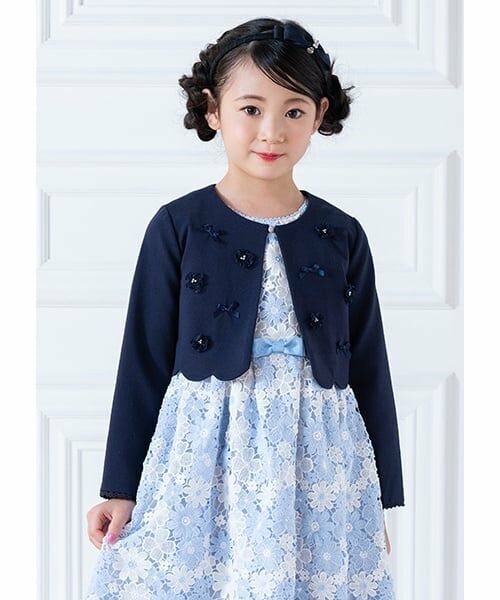 mezzo piano / メゾピアノ テーラードジャケット | 花モチーフ裾スカラップ　ジャケット | 詳細13