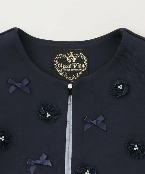 mezzo piano / メゾピアノ テーラードジャケット | 花モチーフ裾スカラップ　ジャケット | 詳細2