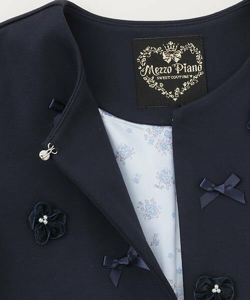 mezzo piano / メゾピアノ テーラードジャケット | 花モチーフ裾スカラップ　ジャケット | 詳細3