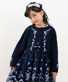 mezzo piano / メゾピアノ カーディガン・ボレロ | 花刺しゅう　ニットボレロ