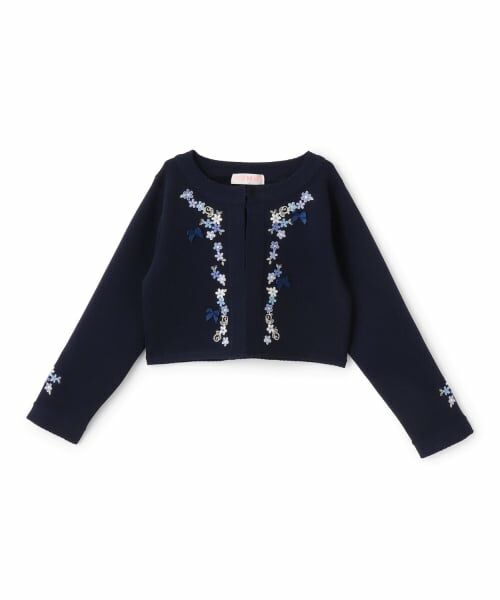 mezzo piano / メゾピアノ カーディガン・ボレロ | 花刺しゅう　ニットボレロ | 詳細10