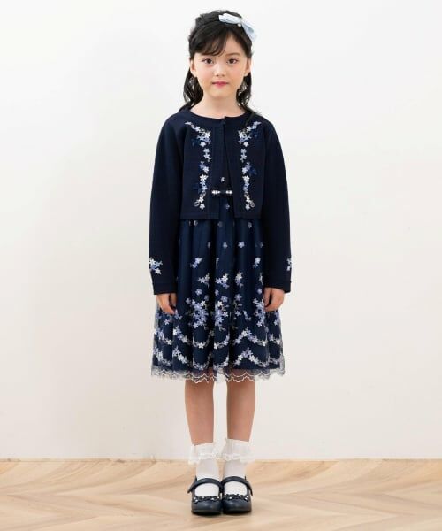 mezzo piano / メゾピアノ カーディガン・ボレロ | 花刺しゅう　ニットボレロ | 詳細12