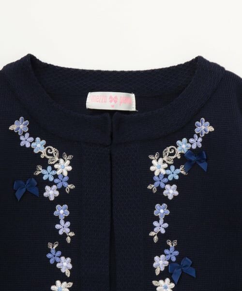mezzo piano / メゾピアノ カーディガン・ボレロ | 花刺しゅう　ニットボレロ | 詳細2