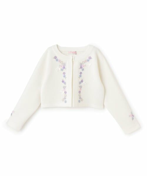 mezzo piano / メゾピアノ カーディガン・ボレロ | 花刺しゅう　ニットボレロ | 詳細9