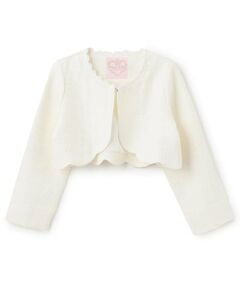 mezzo piano / メゾピアノ テーラードジャケット | ファンシーツィード　裾スカラップジャケット