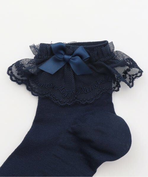 mezzo piano / メゾピアノ ソックス | ロゴレース透かし柄　ソックス | 詳細1