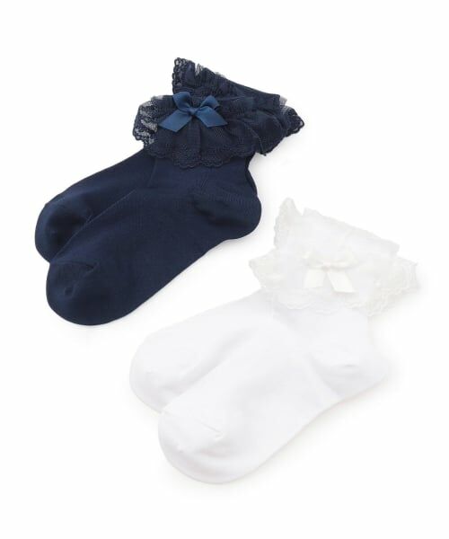 mezzo piano / メゾピアノ ソックス | ロゴレース透かし柄　ソックス | 詳細3