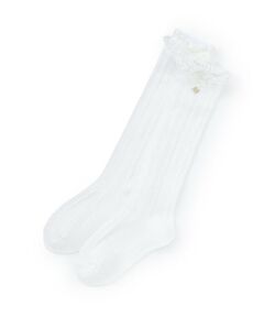 mezzo piano / メゾピアノ ソックス | レース透かし柄　ハイソックス