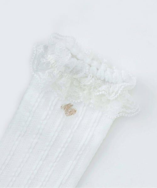 mezzo piano / メゾピアノ ソックス | レース透かし柄　ハイソックス | 詳細1