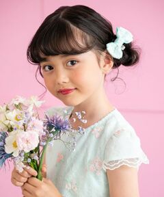 mezzo piano / メゾピアノ ヘアゴム・シュシュ | リボンレース　ヘアポニー2個セット【日本製】