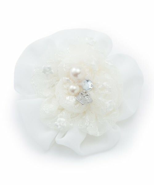 mezzo piano / メゾピアノ ブローチ・コサージュ | クリップつき　コサージュ【日本製】（オフ ホワイト）