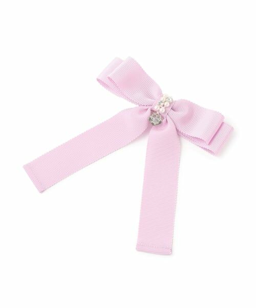 mezzo piano / メゾピアノ ヘアピン | リボン　ヘアクリップ（ライト ピンク）