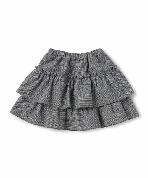 mezzo piano / メゾピアノ ミニ・ひざ丈スカート | チェック　段フリルスカート | 詳細1