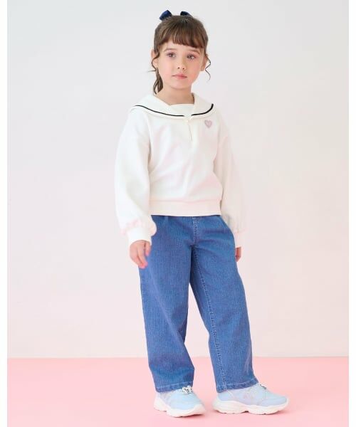 mezzo piano / メゾピアノ その他パンツ | ストレッチデニム　ロングパンツ（ブルー）