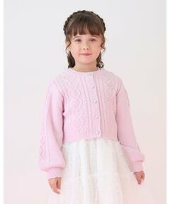 mezzo piano / メゾピアノ カーディガン・ボレロ | ケーブルニット　カーディガン