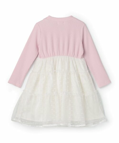 mezzo piano / メゾピアノ ミニ丈・ひざ丈ワンピース | チュール　ドッキングワンピース | 詳細1