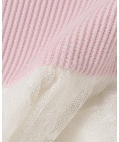 mezzo piano / メゾピアノ ミニ丈・ひざ丈ワンピース | チュール　ドッキングワンピース | 詳細10