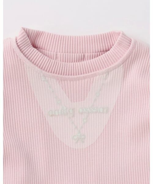 mezzo piano / メゾピアノ ミニ丈・ひざ丈ワンピース | チュール　ドッキングワンピース | 詳細4