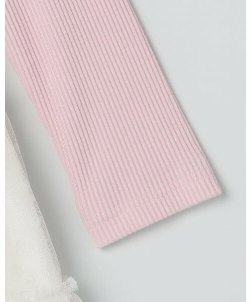 mezzo piano / メゾピアノ ミニ丈・ひざ丈ワンピース | チュール　ドッキングワンピース | 詳細5