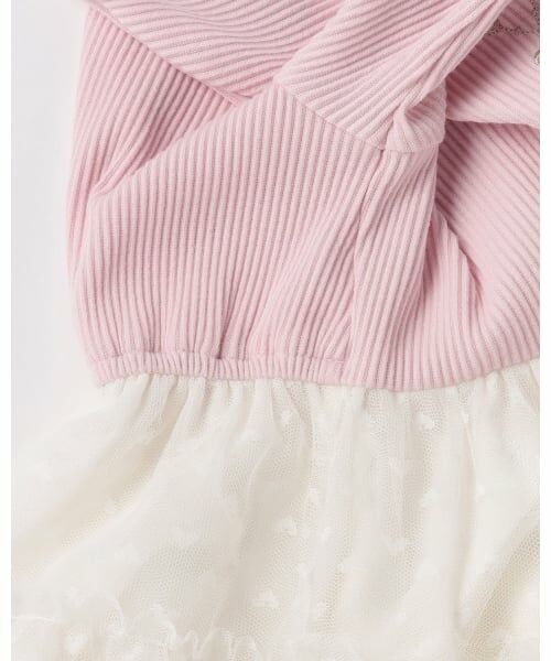 mezzo piano / メゾピアノ ミニ丈・ひざ丈ワンピース | チュール　ドッキングワンピース | 詳細6