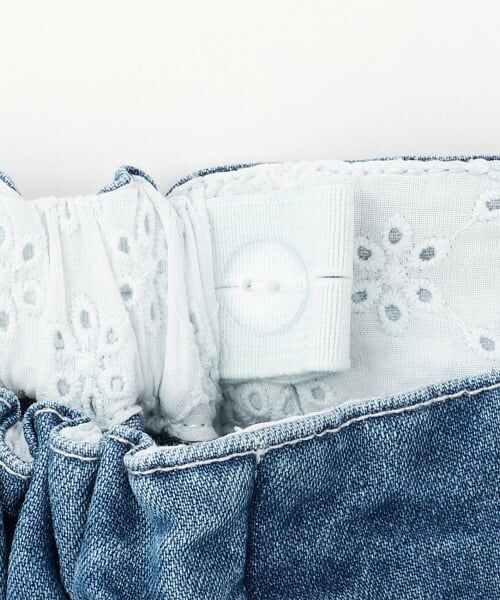 mezzo piano / メゾピアノ ミニ・ひざ丈スカート | レースアップリボン　タックプリーツスカート | 詳細3