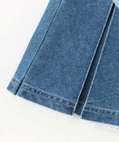 mezzo piano / メゾピアノ ミニ・ひざ丈スカート | レースアップリボン　タックプリーツスカート | 詳細5