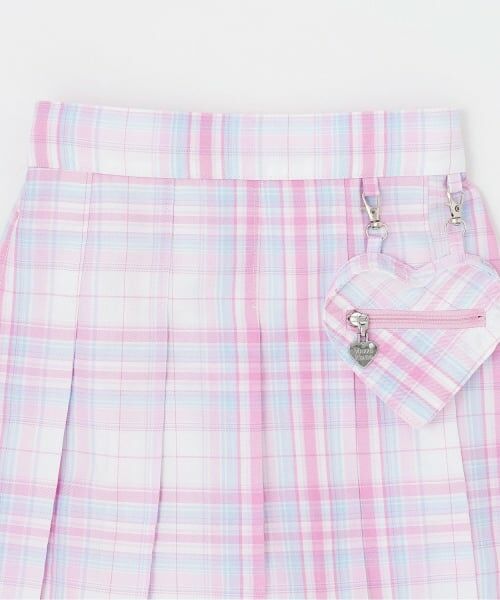 mezzo piano / メゾピアノ ショート・ハーフ・半端丈パンツ | ハートポーチつき　ラップ風チェック　キュロットスカート | 詳細2