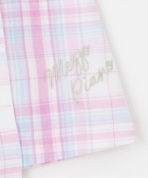 mezzo piano / メゾピアノ ショート・ハーフ・半端丈パンツ | ハートポーチつき　ラップ風チェック　キュロットスカート | 詳細5