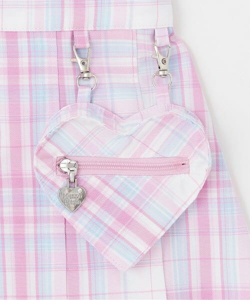 mezzo piano / メゾピアノ ショート・ハーフ・半端丈パンツ | ハートポーチつき　ラップ風チェック　キュロットスカート | 詳細7