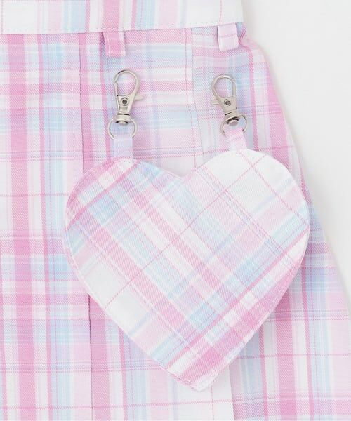mezzo piano / メゾピアノ ショート・ハーフ・半端丈パンツ | ハートポーチつき　ラップ風チェック　キュロットスカート | 詳細8